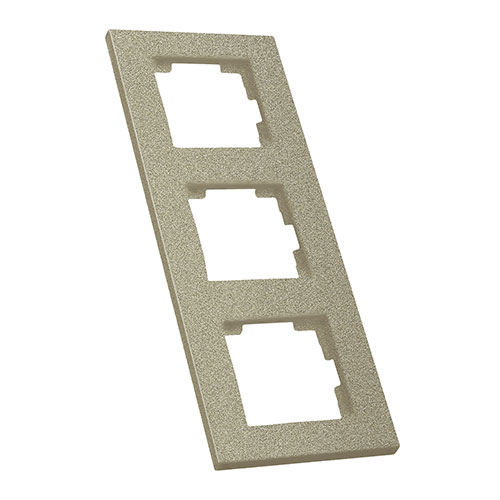 Рамка вертикальна тримісна RITA, Mutlusan, "титан", (2220 800 2383)