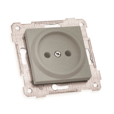Механізм розетки б/з, 16А, RITA, Mutlusan, "срібло", (2200 601 0282)