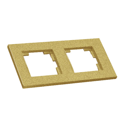 Рамка горизонтальна двомісна RITA, Mutlusan, "золото", (2220 800 1280)