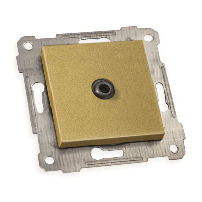 Механізм розетки супутн. телеб. SAT прохідна, RITA, Mutlusan, "золото", (2200 166 0180)