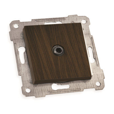 Механізм розетки телевізійної, TV, прохідна RITA, Mutlusan, "горіх", (2200 170 0157)