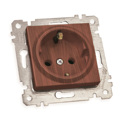 Механізм розетки з/з, 16А, RITA, Mutlusan, "вишня" (2200 600 0256)