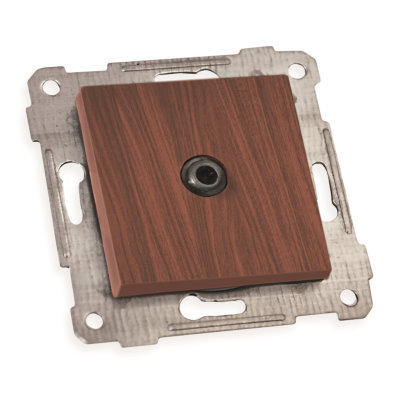 Механізм розетки телевізійної, TV, прохідна RITA , Mutlusan, "вишня" (2200 170 0156)