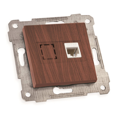 Механізм розетки 1гн комп'ютерної, RITA, Mutlusan, "вишня" (2200 136 0156)