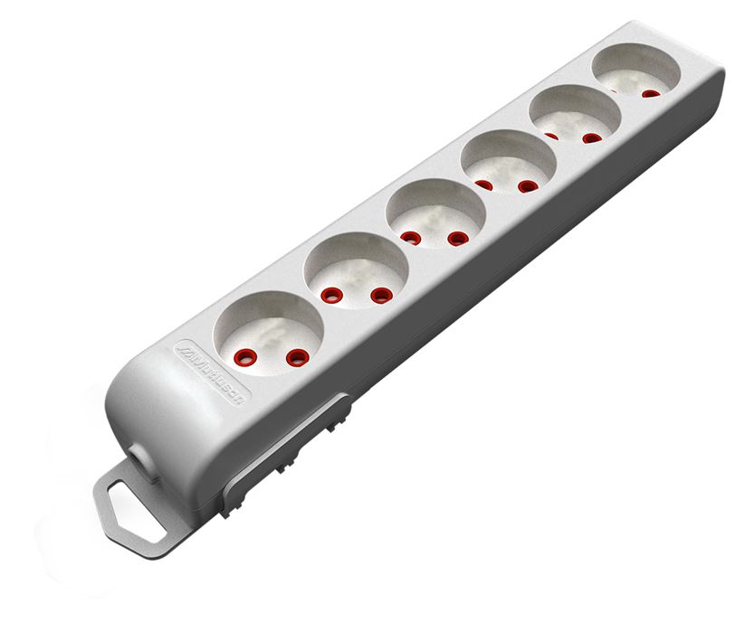 Колодка б/з, 6 гнізд, зі шторками, 16А, Ri-tech, Mutlusan  (001 175 690001 00 00)