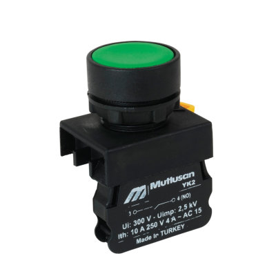 Кнопка "СТАРТ" зелена, 10 А, Mutlusan, (010 104 000004)