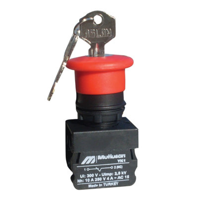 Кнопка-перемикач з ключем 3 позиції, 10 А, Mutlusan, (010 090 030008)