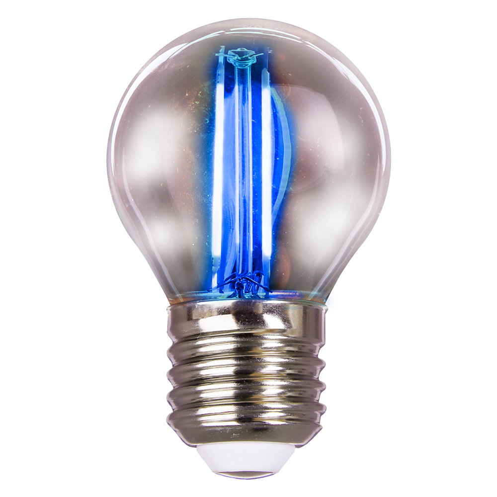 LED лампа VELMAX V-Filament-G45, 2W, E27, синя, 200Lm
