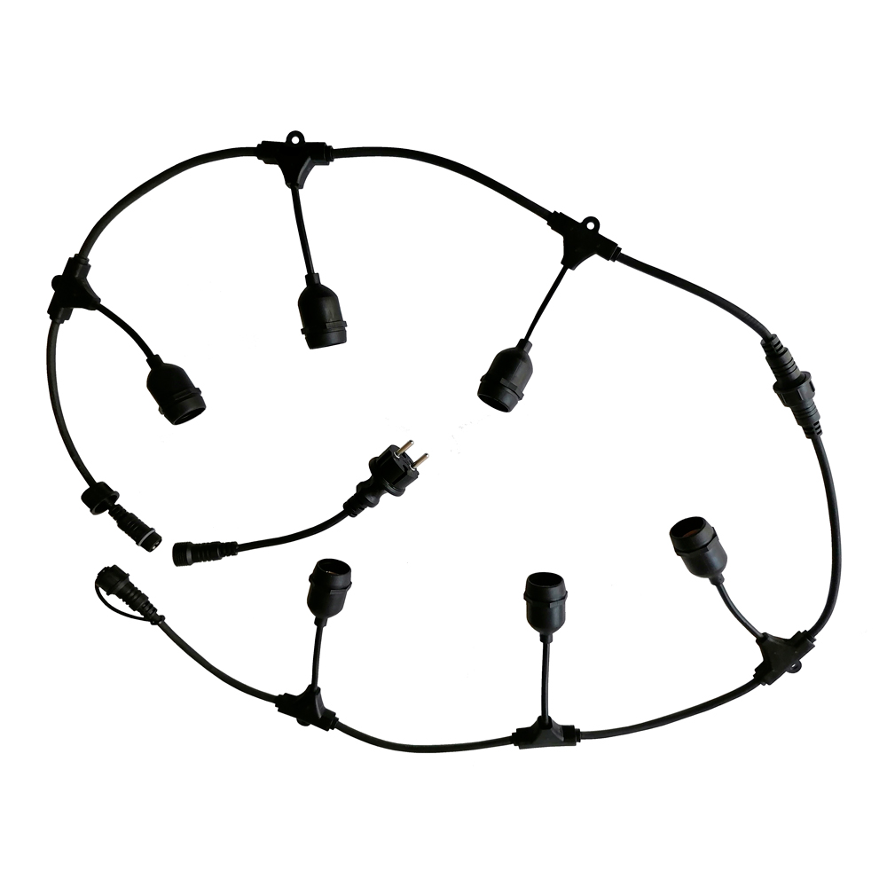 Освітлювальний прилад з кабелю та цоколів на підвісці VELMAX, 10м, 10шт-Е27