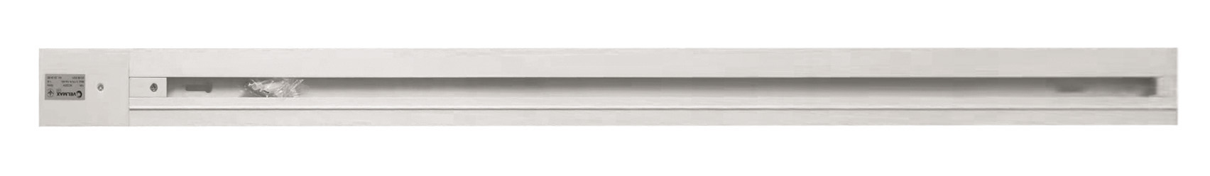 Шинопровід вбудований для кріплення та живлення трекових світильників VELMAX V-TR-R, 1м, 15А, білий