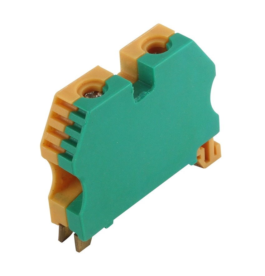 Клема з/з на DIN-рейку 4мм заземлення, Mutlusan (010 094 010008)