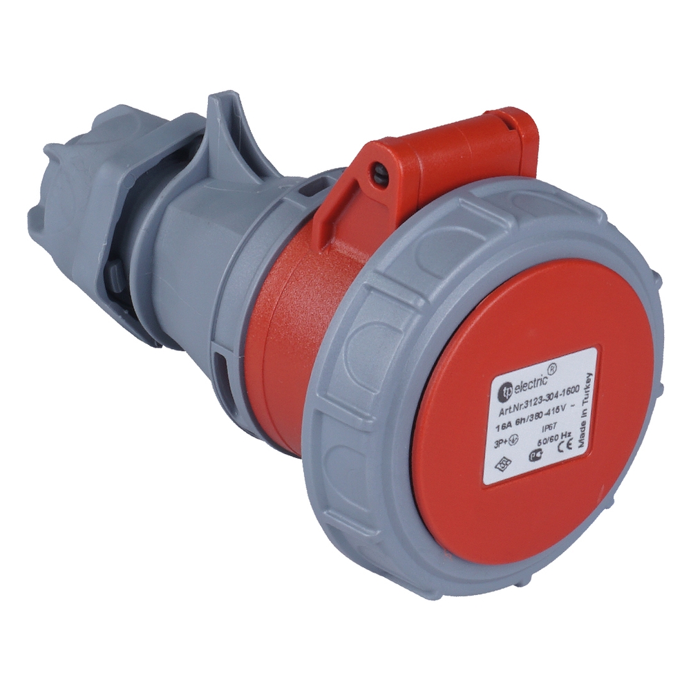 Розетка силова 32А/4 (3Р+РЕ) IP67, TP electric (3127-304-1600)