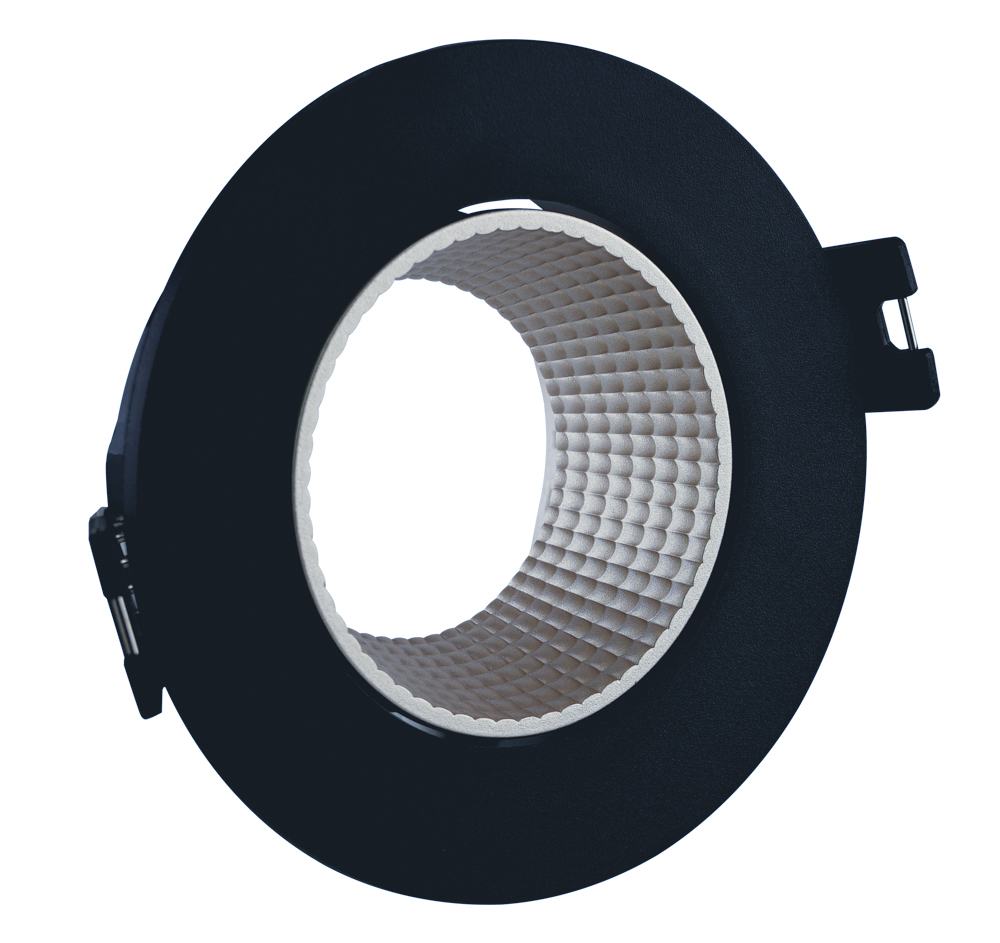 Корпус для світильника LEBRON L-DL-R-BlG, MR16, вбудований поворотний, чорний з золотим, пластик