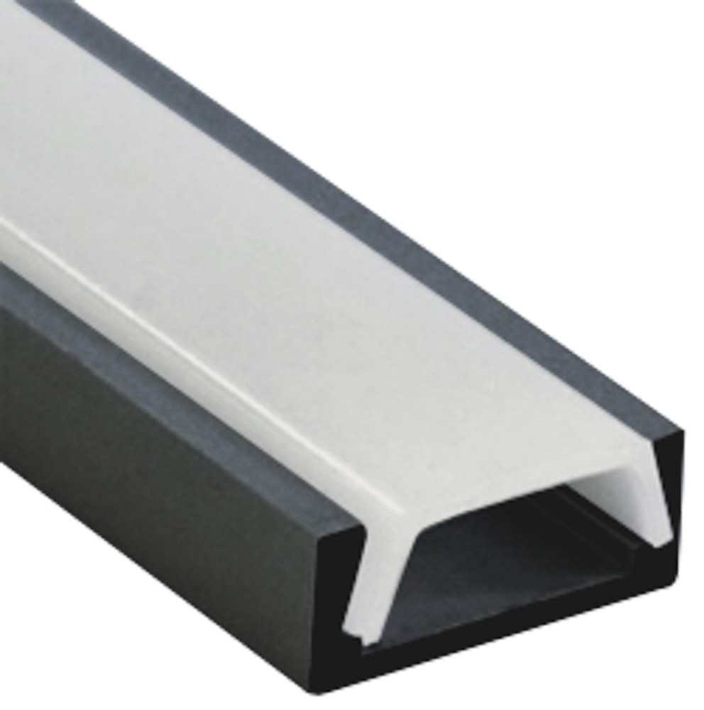 Профіль алюмінієвий (чорний) LEBRON L-SP світлодіодний накладний, матова лінза (комплект ) 2 м