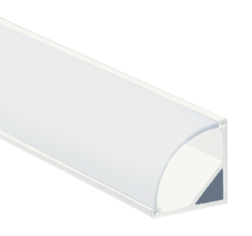 Профіль алюмінієвий LEBRON L-SP світлодіодний кутовий, матова лінза (комплект ) 1 м