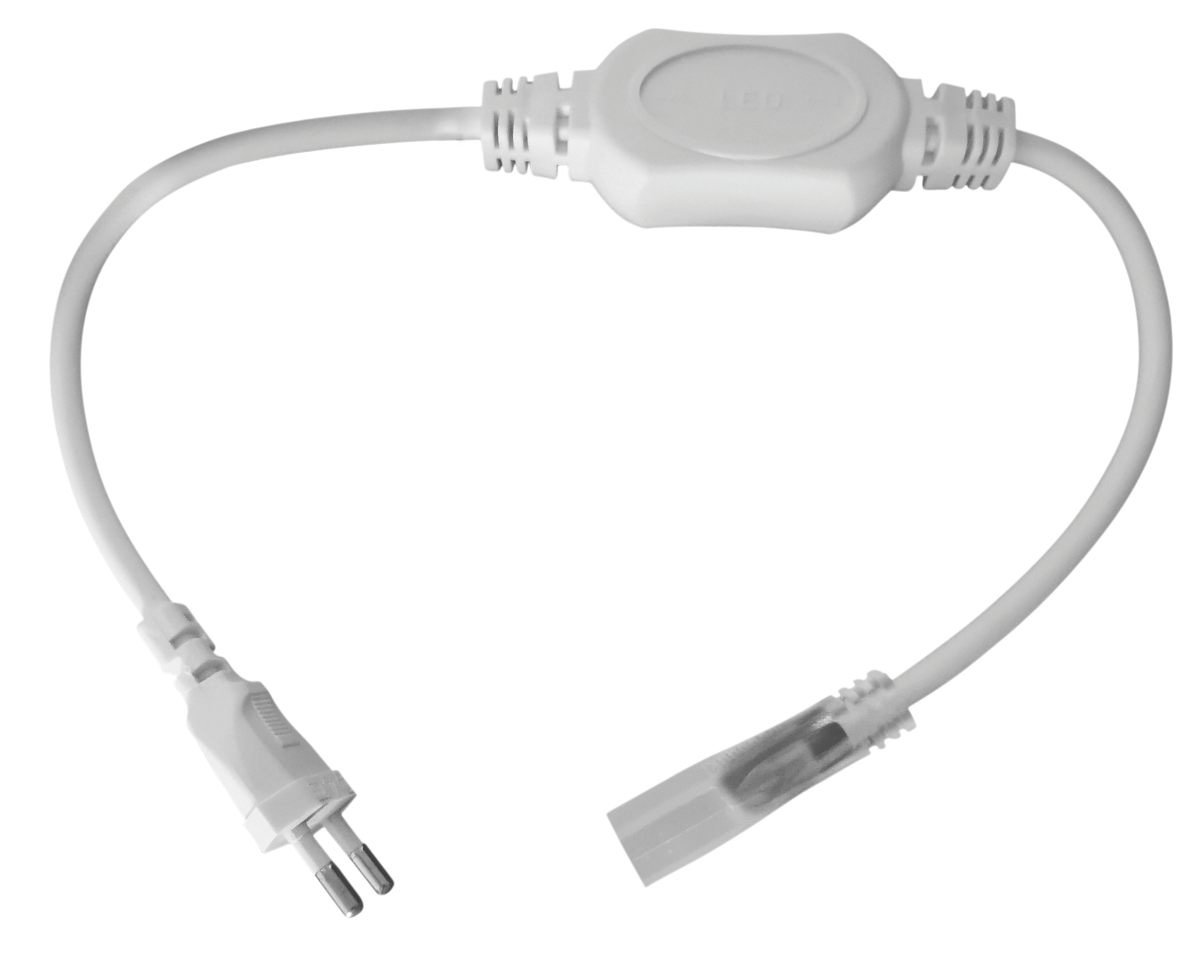 Кабель живлення LEBRON L-CLIP-N220 для стрічки NEON AC220V, 8x16мм