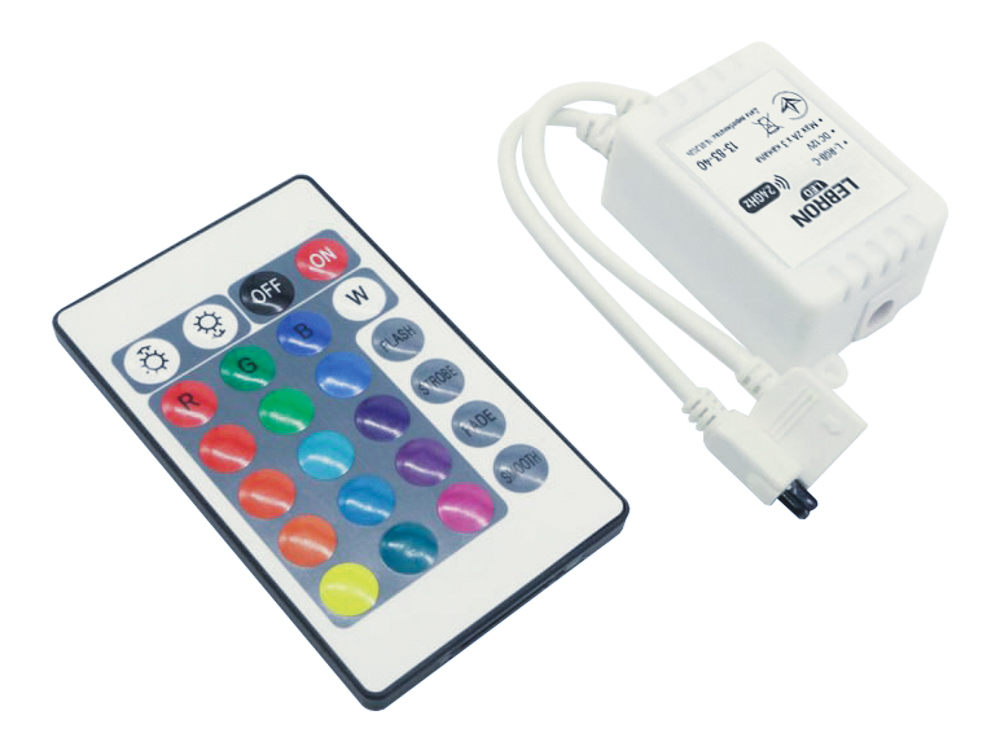 Контролер LEBRON L-RGB-C, DC 12V, 2А x 3 канала (кнопковий пульт)