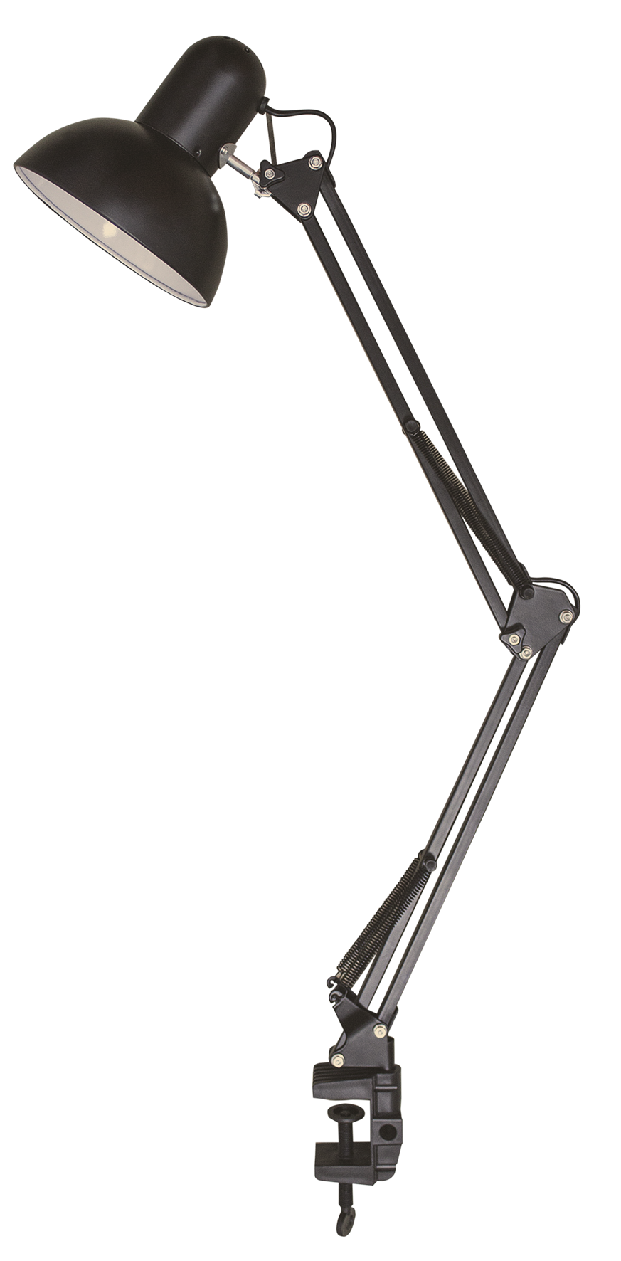 Лампа настільна телескопічна LEBRON L-TL-Tel-LONG, E27, 40W, струбцина, чорна