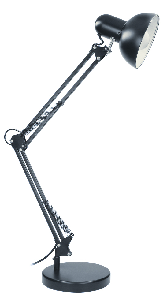 Лампа настільна телескопічна LEBRON L-TL-Tel-LONG, E27, 40W, чорна