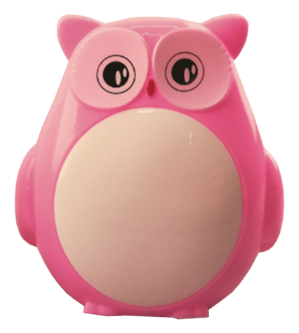 LED Нічник в розетку "Совеня" з вимикачем LEBRON L-W004, 1W, рожевий