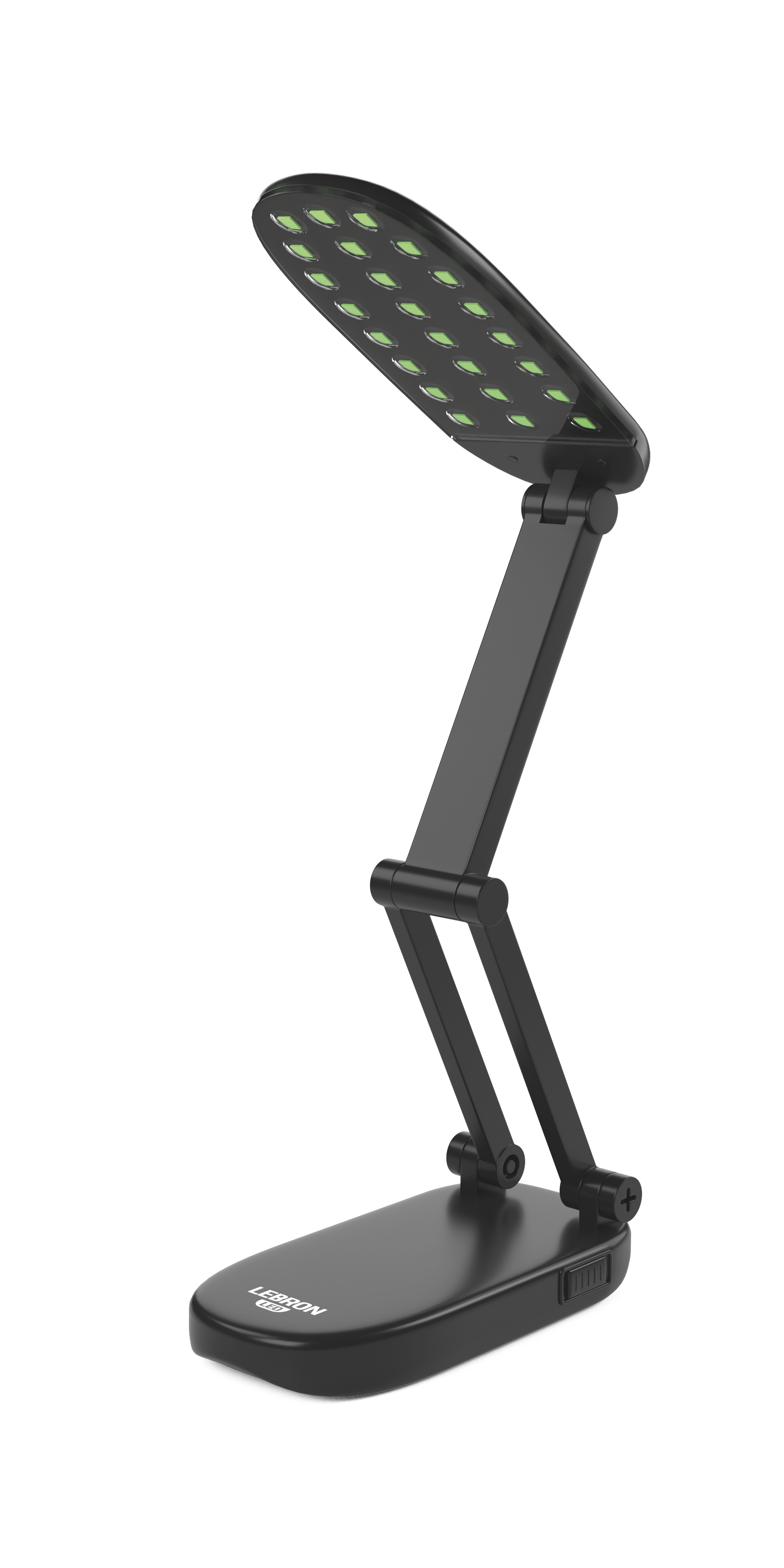 LED лампа настільна LEBRON L-TL-L, 6W, 4100K, Lead-acid, чорна, з блоком живлення