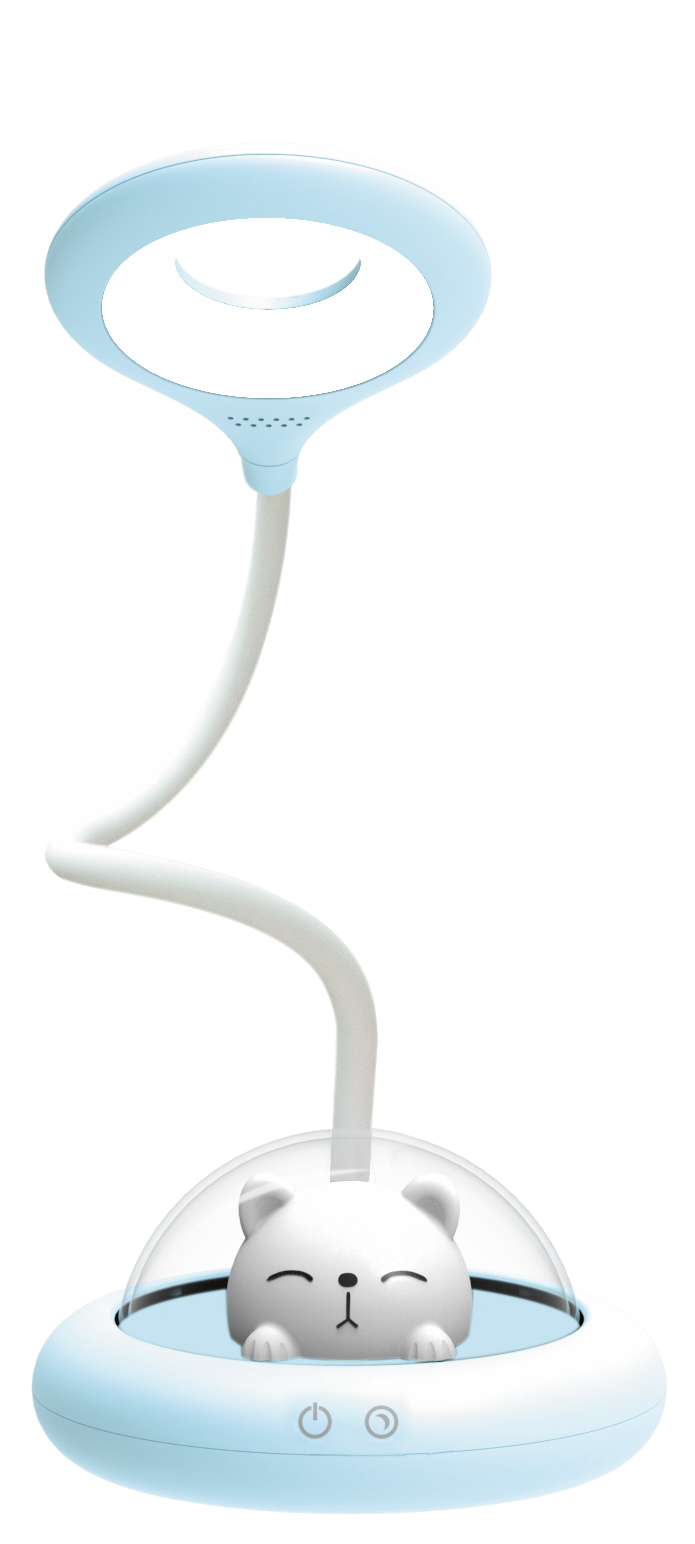 LED лампа настільна LEBRON L-TL-L-54, 6W, 4100K, Li-ion 1200mAh, синя, USB