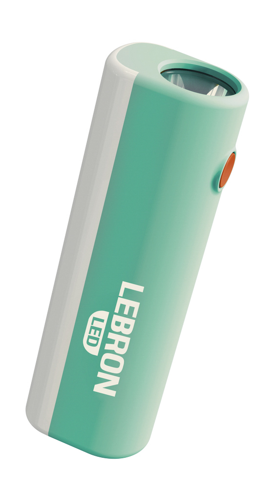 LED ліхтар ручний акумуляторний LEBRON L-HL-15, ABS, зелений, 5W/1W, USB, 1200mAh Li-Ion