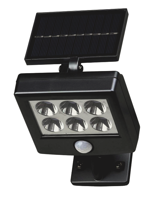 LED світильник LEBRON L-SL-48648AT, з датчиком руху, з сонячною панеллю, Li-Ion 500mAh