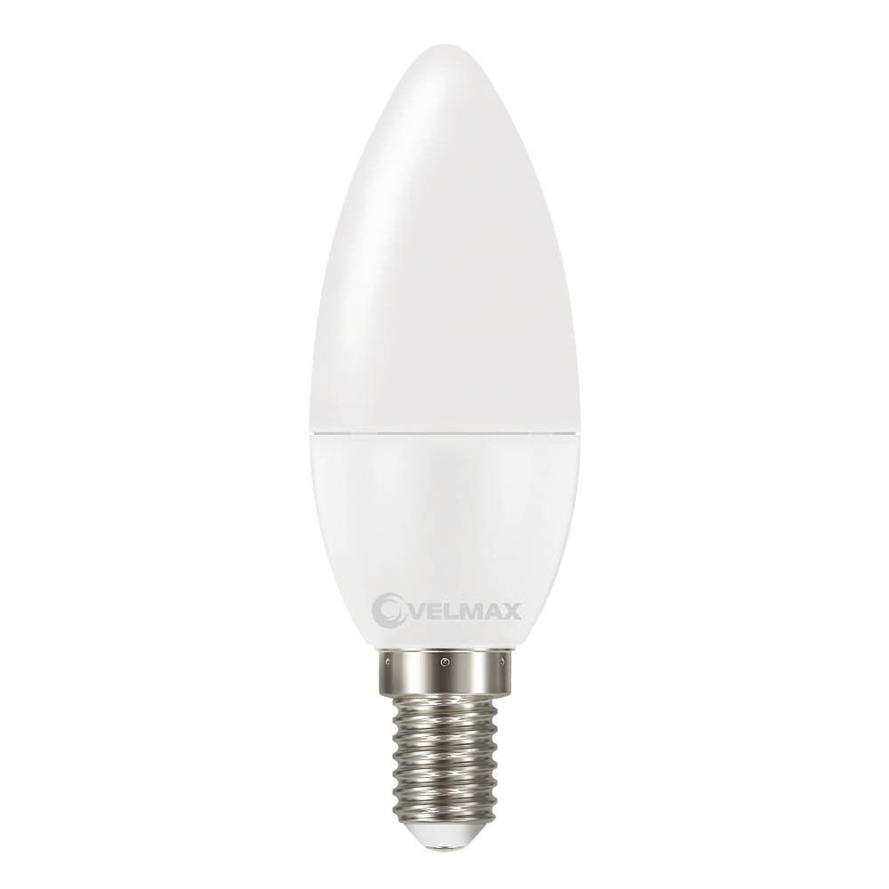 LED лампа VELMAX V-C37, 4W, E14, 4100K, 400Lm, EMC