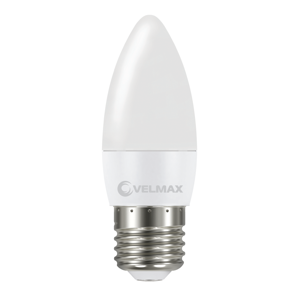 LED лампа VELMAX V-C37, 4W, E27, 4100K, 400Lm, EMC