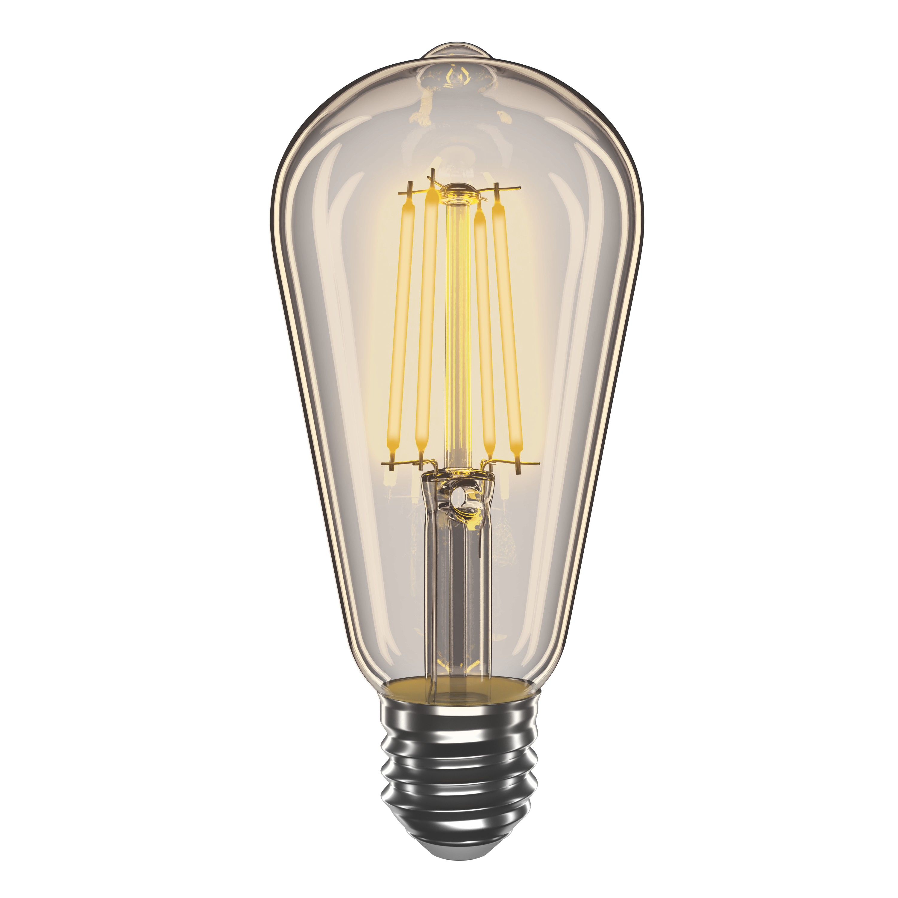 LED лампа VELMAX V-Filament-Amber-ST64, 4W, E27, 2200K, 400Lm
