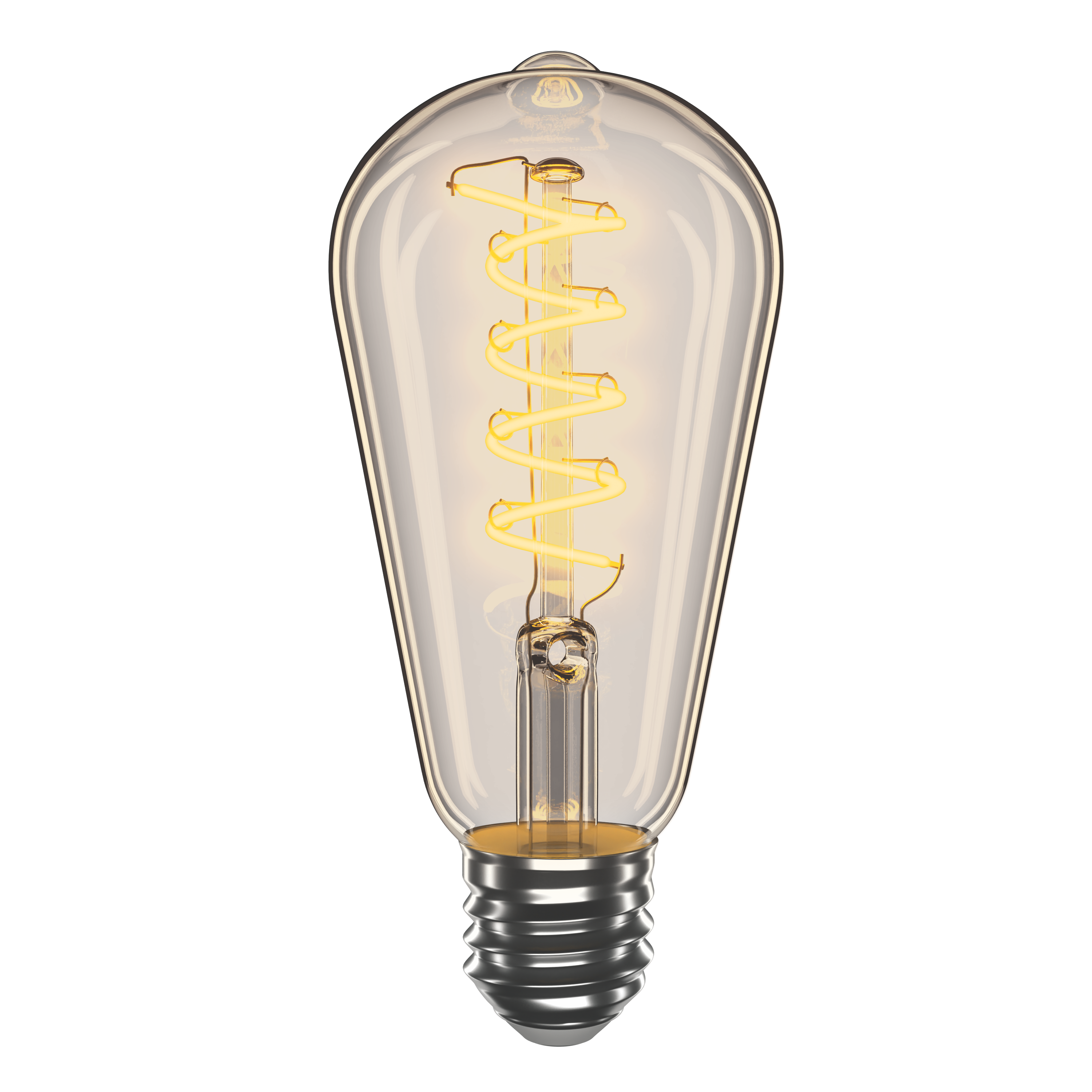 LED лампа VELMAX V-Filament-Amber-ST64-Спіраль-V, 4W, E27, 2700K, 300Lm