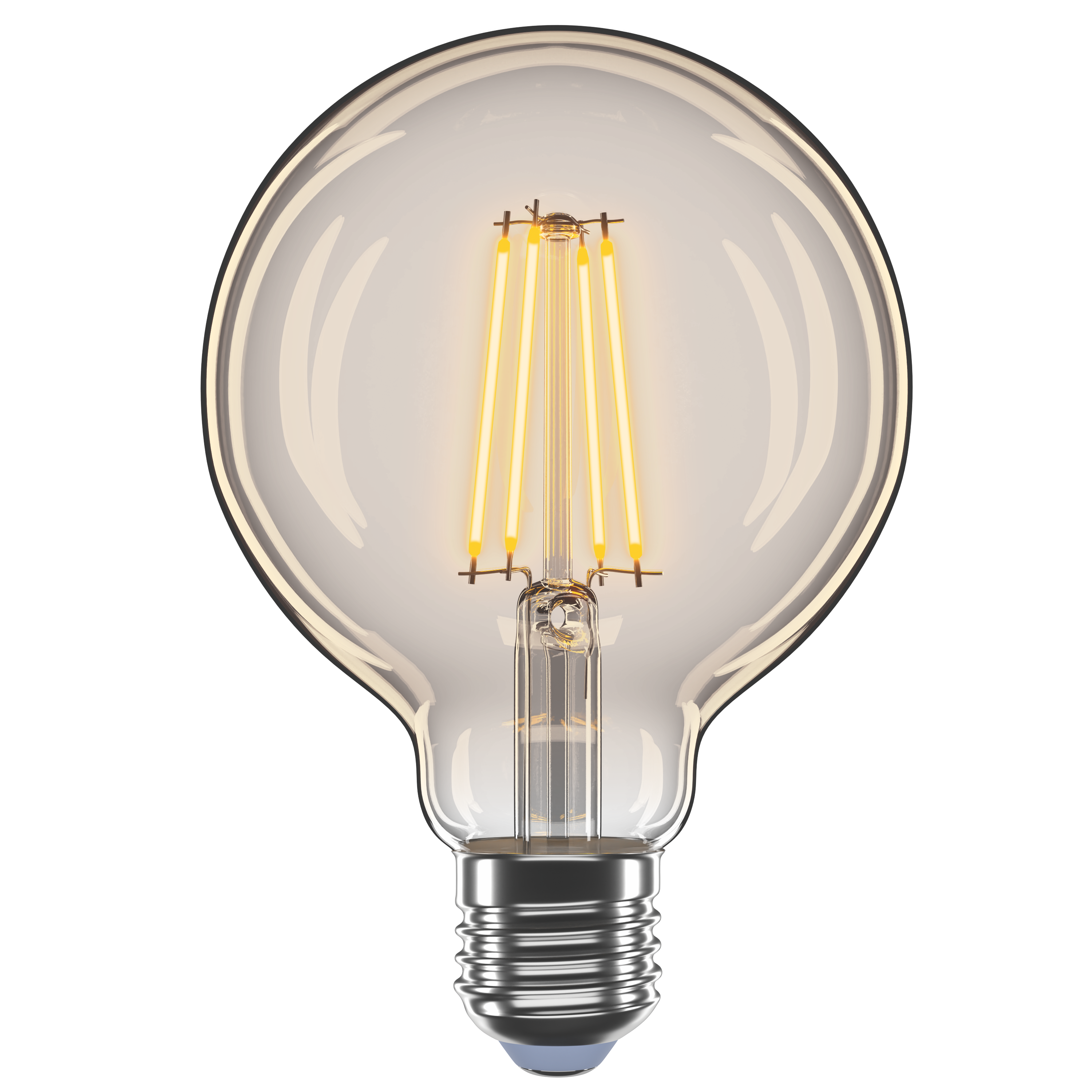 LED лампа VELMAX V-Filament-Amber-G95, 4W, E27, 2200K, 400Lm