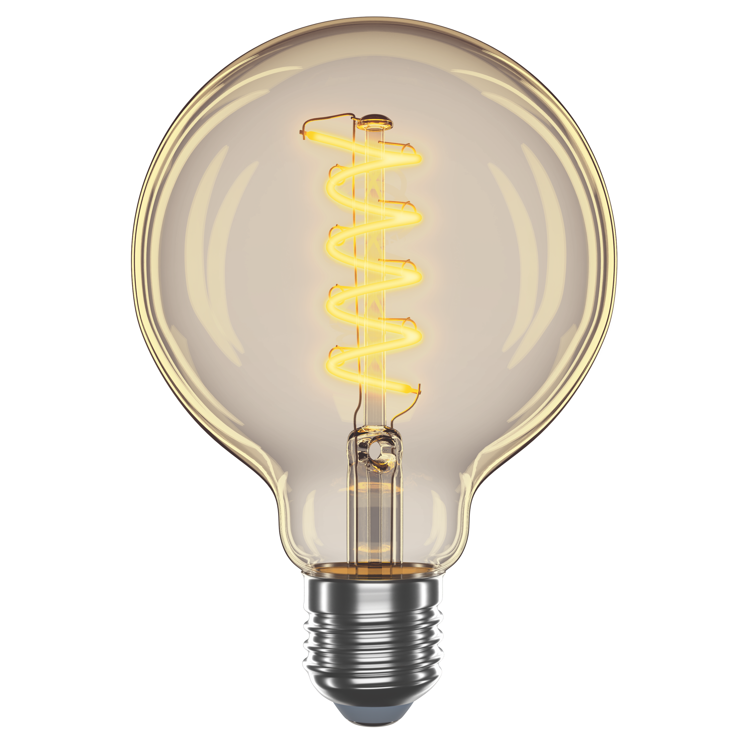 LED лампа VELMAX V-Filament-Amber-G95-Спіраль-V, 4W, E27, 2700K, 300Lm