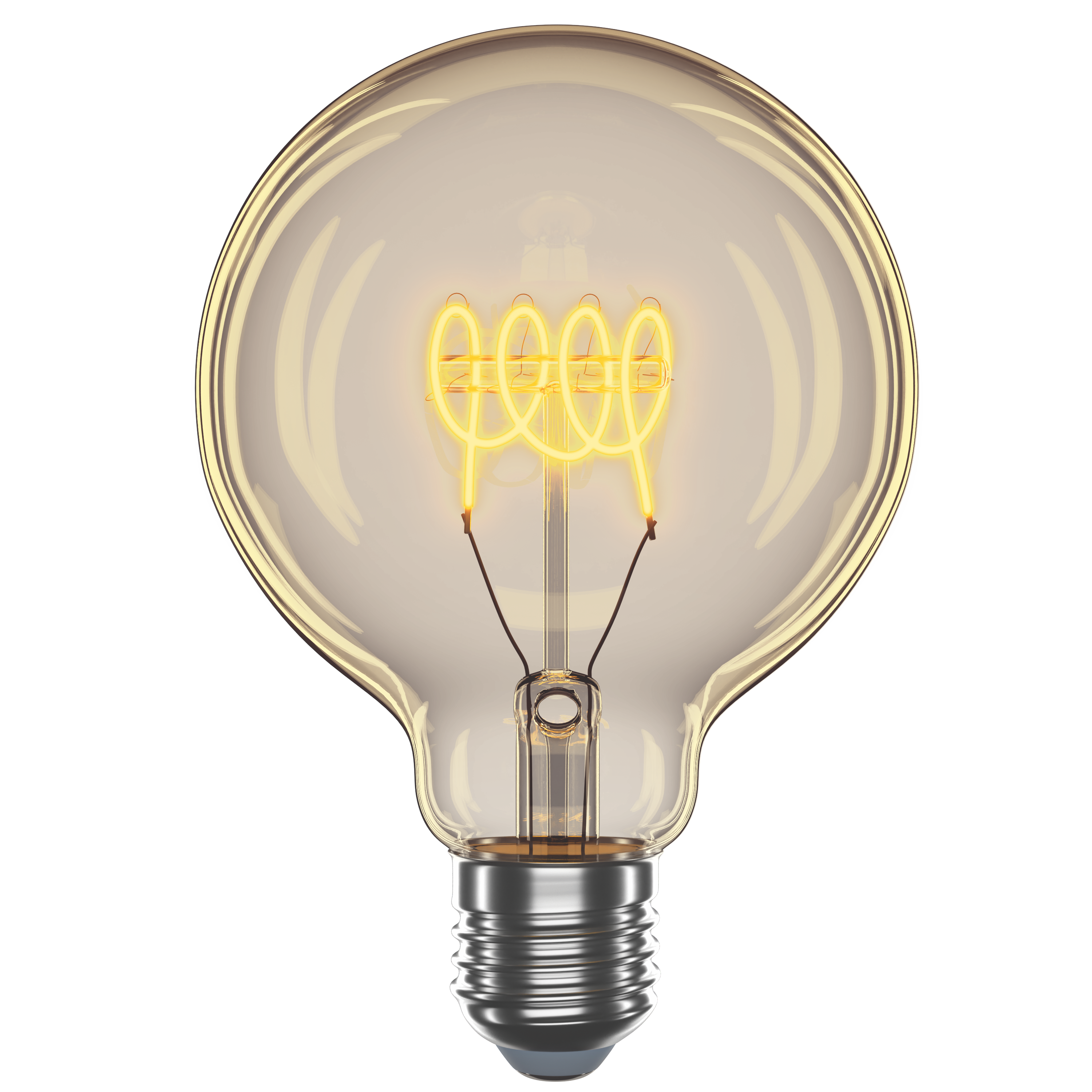 LED лампа VELMAX V-Filament-Amber-G95-Спіраль-G, 4W, E27, 2700K, 300Lm