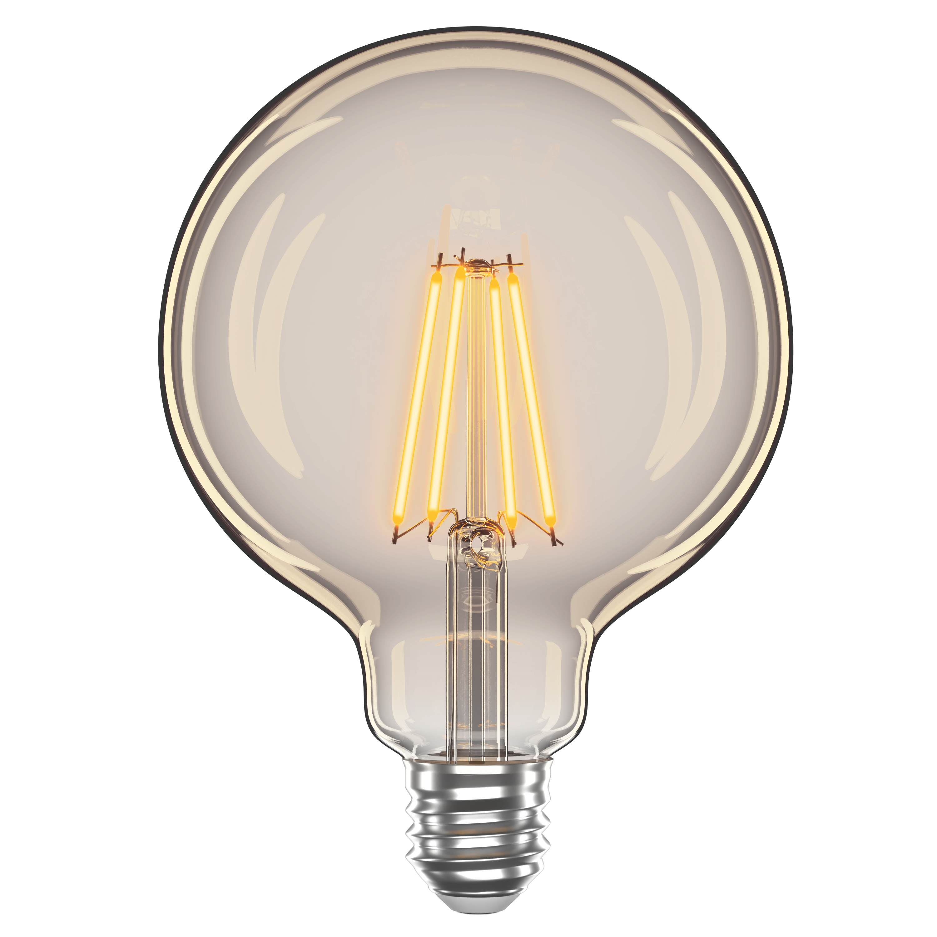 LED лампа VELMAX V-Filament-Amber-G125, 4W, E27, 2200K, 400Lm