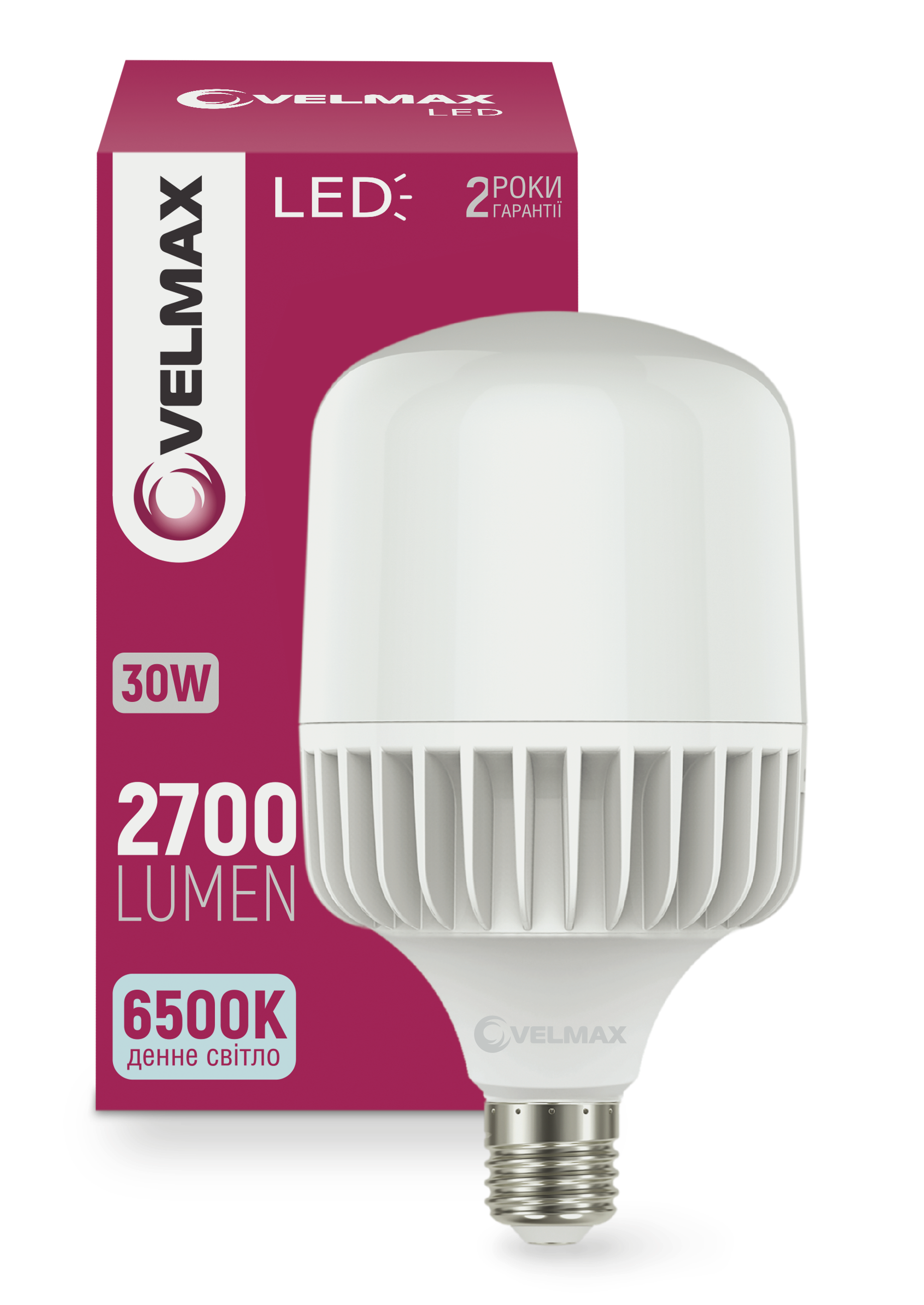 LED лампа VELMAX V-A80, 30W, Е27, 6500K, 2700Lm .
