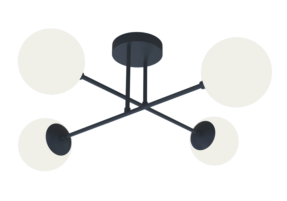 Світильник VELMAX V-CL-LINE2-Globe-Bl, max 60W*4, E27, 230V