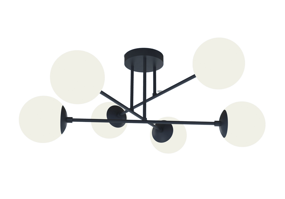 Світильник VELMAX V-CL-LINE3-Globe-Bl, max 60W*6, E27, 230V