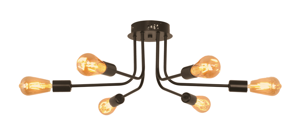 Світильник VELMAX V-CL-LINE4-Bl, max 60W*6, E27, 220V