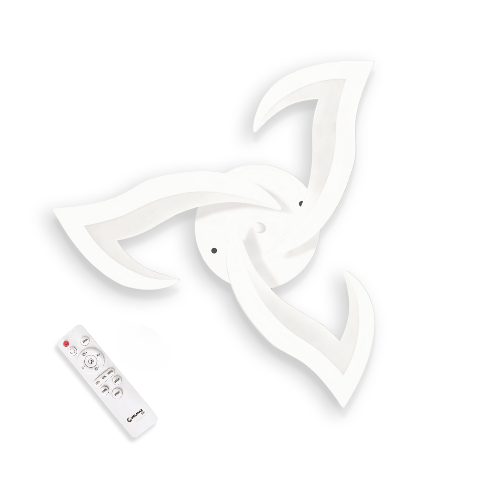 LED світильник VELMAX V-CL-LOTUS-3Wh, max 28W, 3000K-6500K, пульт, блок живлення, білий, 230V