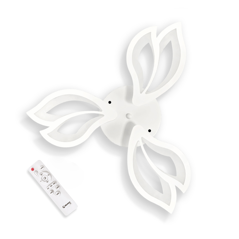 LED світильник VELMAX V-CL-MAGNOLIA-3Wh, max 39W, 3000K-6500K, пульт, блок живлення, білий, 230V