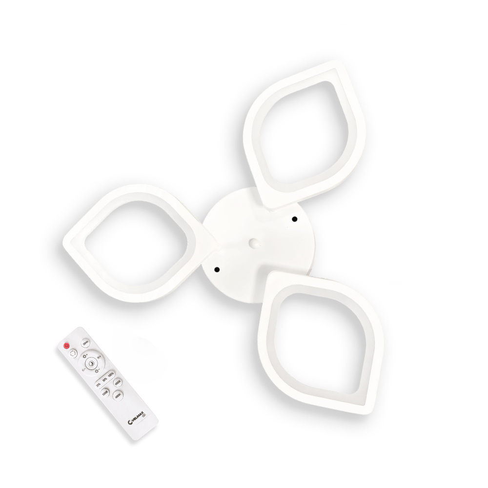 LED світильник VELMAX V-CL-LILY-3Wh, max 39W, 3000K-6500K, пульт, блок живлення, білий, 230V