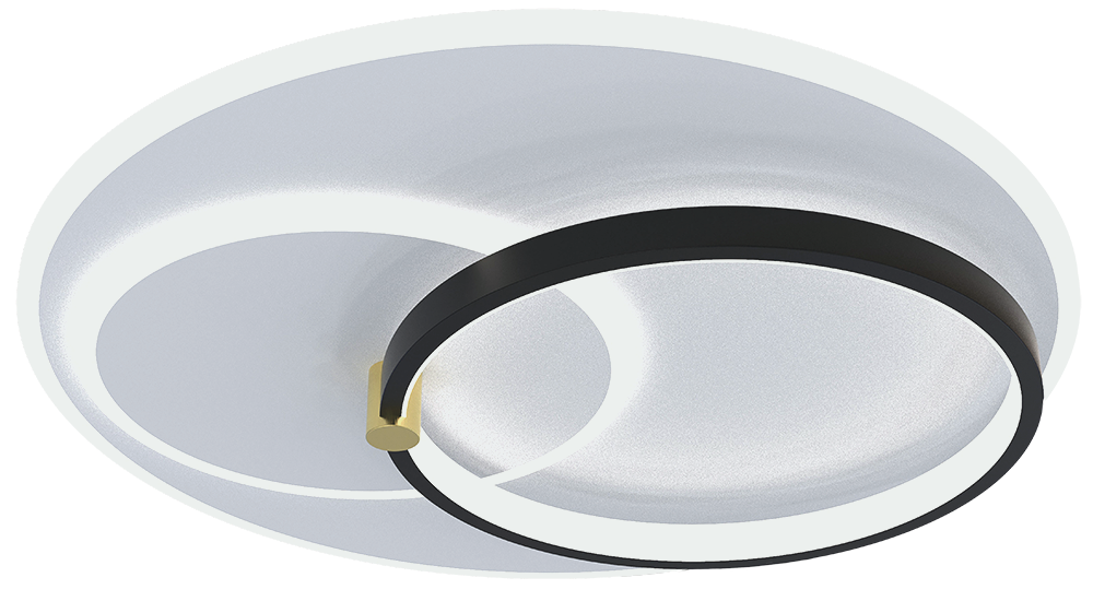 LED світильник VELMAX V-СL-MIRAY-XJ-R, max 40W*2, 2700K-6500K, пульт, батарейки 2шт, кріплення, 230V