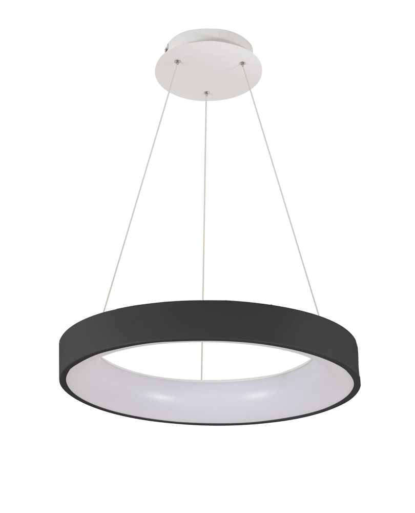 LED світильник VELMAX V-PL-VERONA-R-Bl, max 25W*2, 2700K-6500K, пульт ДК, чорний, 230V