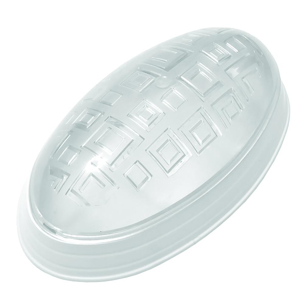 Світильник, пластик, білий, Е27, 40W, 270х160х85мм, IP20, (О-005)