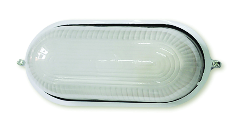 Світильник, скло-метал, білий, Е27, 60/75W, 215х100x80мм, IP54, (МС-1101)