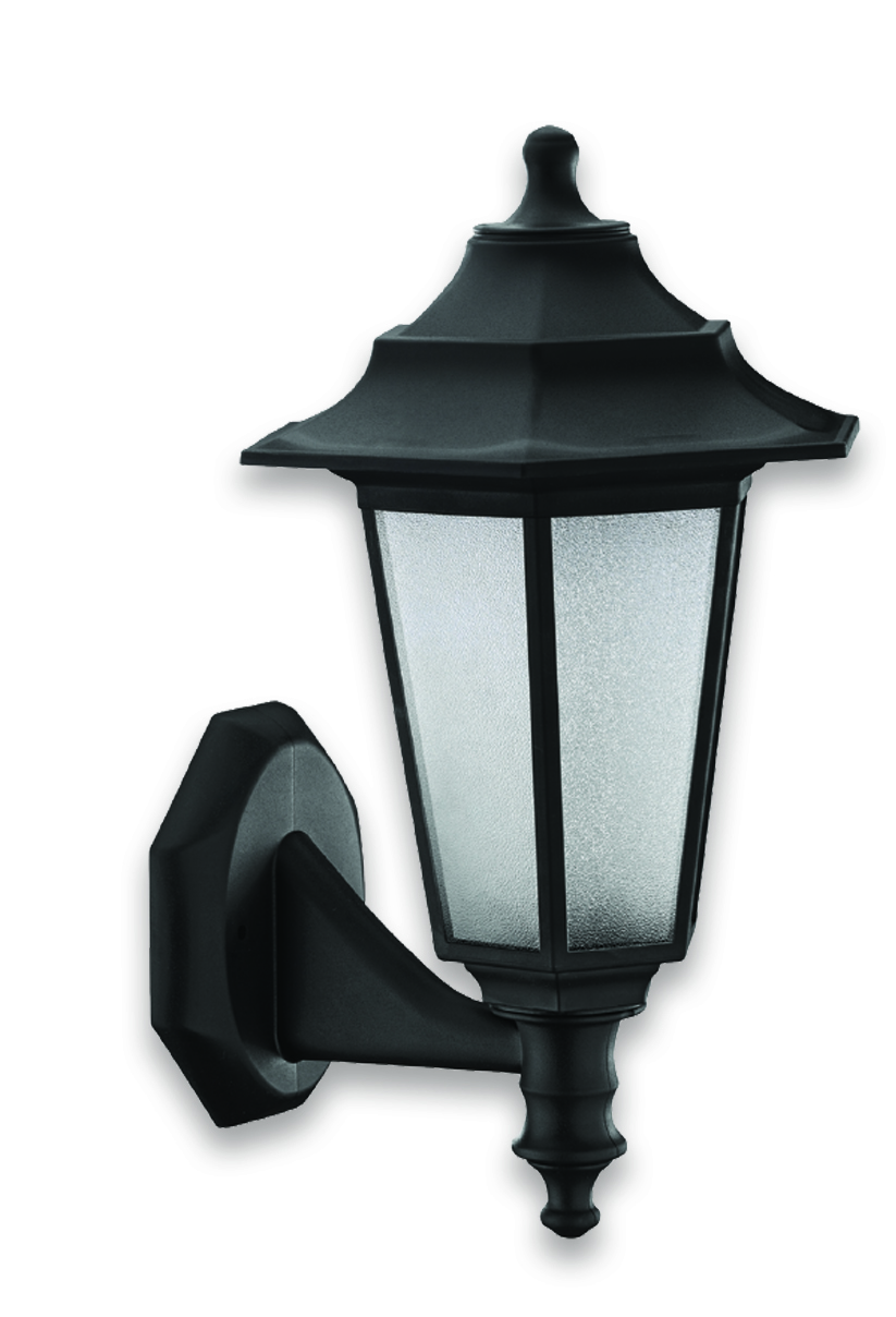 Світильник парковий FLORA, настін. з ніжкою, 40W, E27, IP44, ударост. PC/PP, чорний, (016 038 010117)