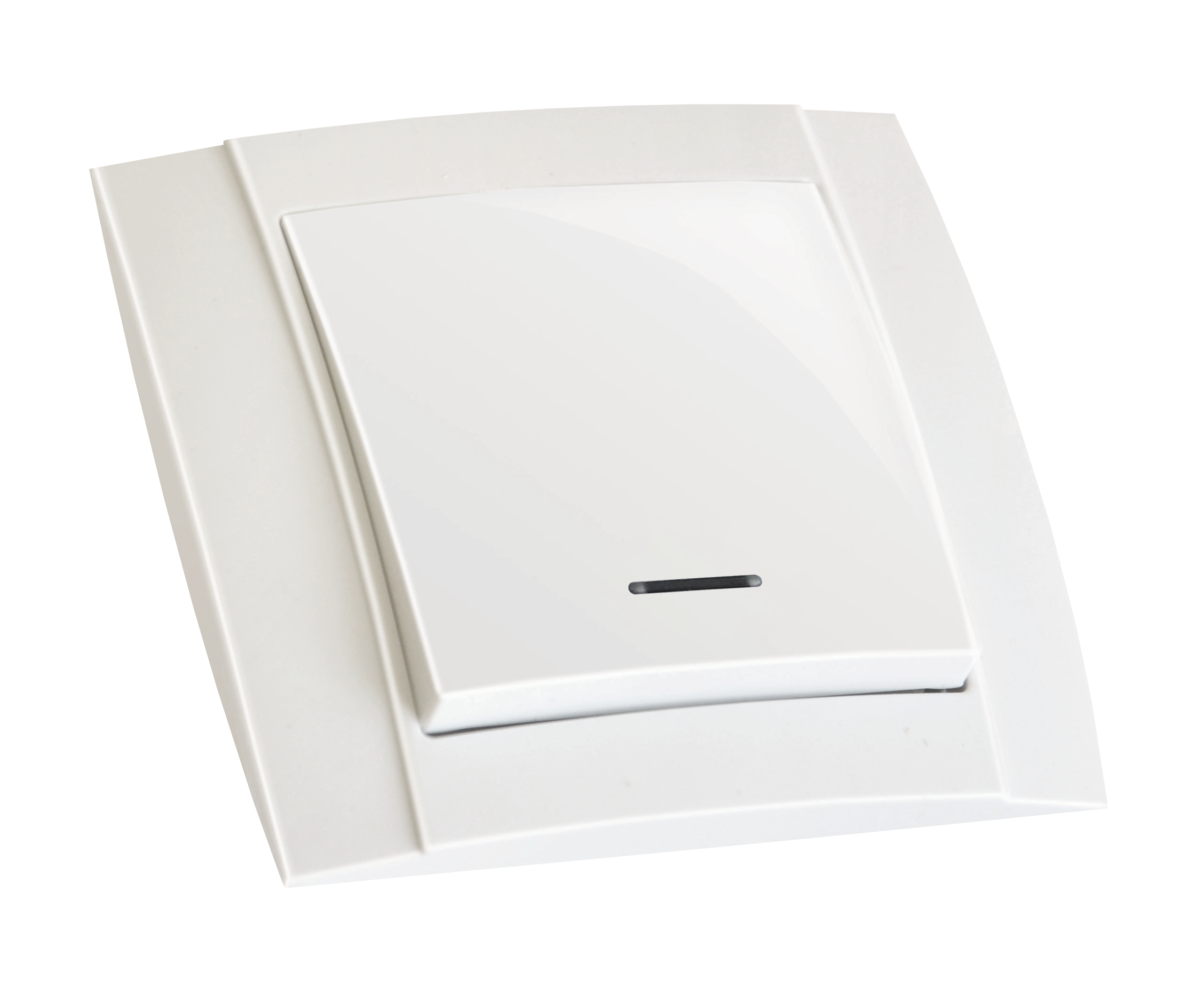 Вимикач 1 кл, 10А, з світл. біл. індикатором (Б), "Lara"