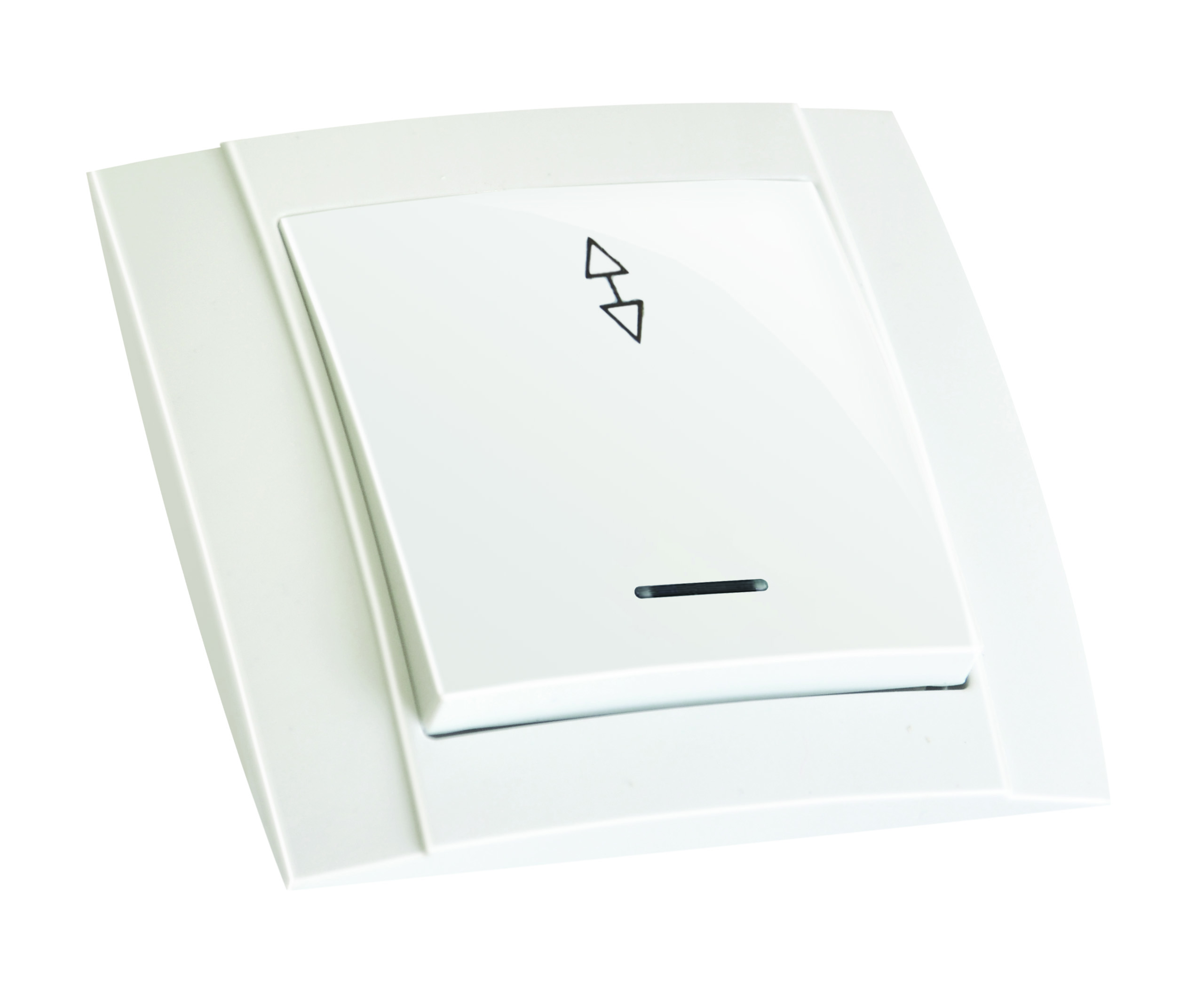 Вимикач 1 кл, для керування із 2х місць, 10А, з біл. світ.інд., "Lara"